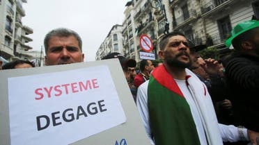 aljazair: protesters