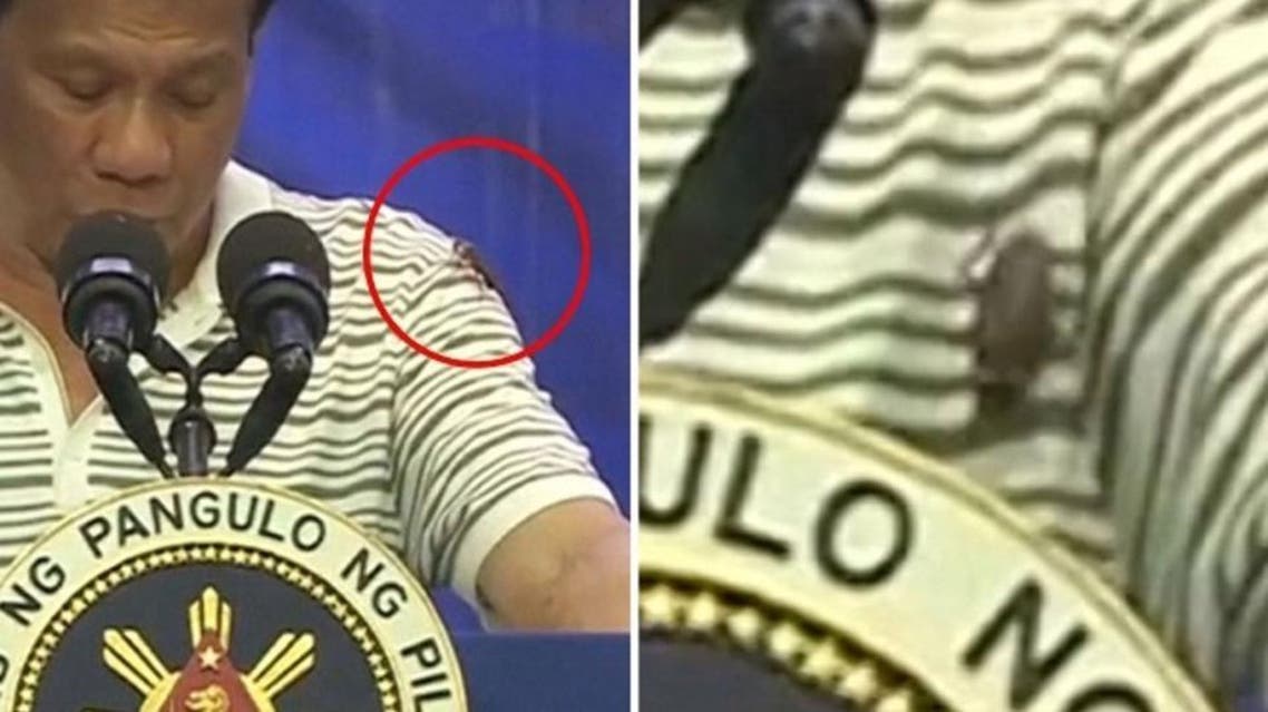 philippines president addressing and cockroach