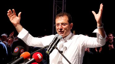 Ekrem Imamoglu was elected mayor for a second time on Sunday after Turkey’s electoral board annulled the results of the March 31 polls in Turkey’s largest city. (File photo: Reuters)