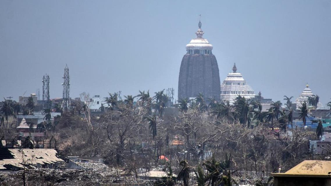 Lord Jagannath temple amid destroyed trees and debris in Puri in the eastern Indian state of Odisha, following Cyclone Fani. (AFP)