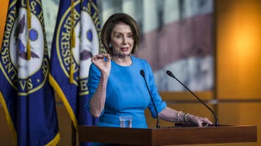 House Speaker Nancy Pelosi (D-CA) speaks during a weekly news conference May 16, 2019 on Capitol Hill in Washington, DC. (AFP)