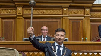 Ukraine president takes political stage in dramatic fashion