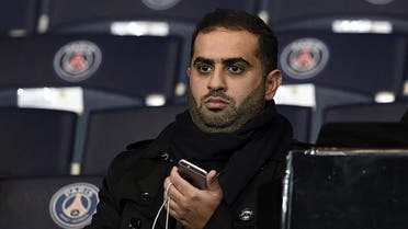 (FILES) In this file photo taken on December 8, 2015 Yousef al-Obaidly, president de BeIN Sports France, attends the UEFA Champions League group A football match between Paris-Saint-Germain (PSG) and Shakhtar Donetsk at the Parc des Princes stadium in Paris. (AFP)