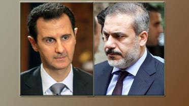 Bashar ul asad and Hakan Fidan