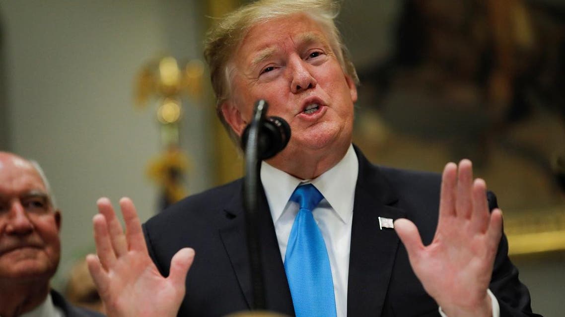 US President Donald Trump speaks in the Roosevelt Room of the White House in Washington, US, on May 23, 2019. (Reuters)