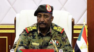 Lieutenant General Abdel Fattah al-Burhan, the new chief of the military council in Sudan attending a session in the capital Khartoum. (AFP)
