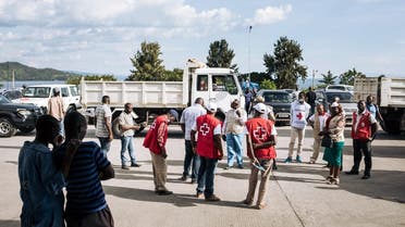 File photo of members of the Congolese Red Cross near trucks carrying the bodies of people drowned in a sinking pirogue. (File photo: AFP)