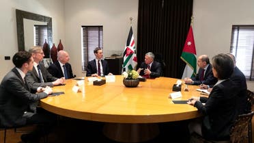 Jordan’s King Abdullah meets with Senior White House Advisor Jared Kushner in Amman, Jordan, May 29, 2019. (Reuters)