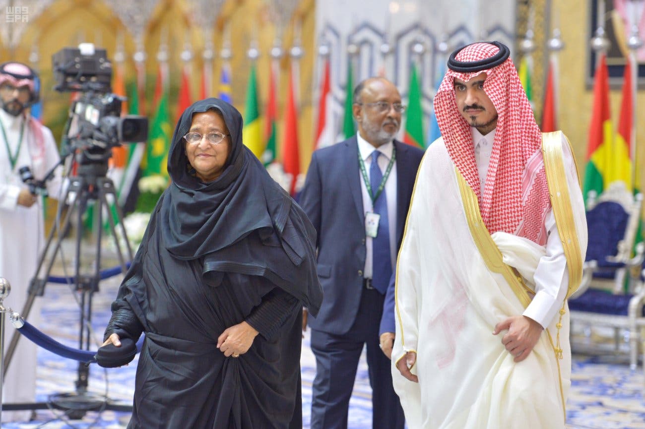 Bangladesh Prime Minister Sheikh Hasina arrives in Jeddah ahead of the Islamic Summit in Mecca. (SPA)