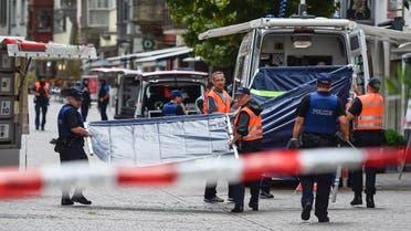 Swiss police arrive to set up a barrier at a crime scene. (File photo: AFP)