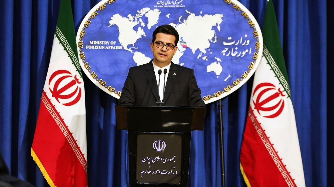 Abbas Mousavi, spokesman for Iran's Foreign Ministry, gives a press conference in the capital Tehran on May 28, 2019. (AFP)