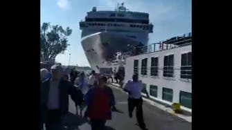 Venice cruise ship loses control, slams wharf and tourist boat