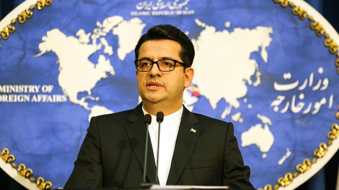 Abbas Mousavi, spokesman for Iran's Foreign Ministry, gives a press conference in the capital Tehran on May 28, 2019. (AFP)