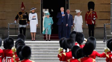 Donald Trump, Melania Trump UK visit, Queen Elizabeth - London - AP