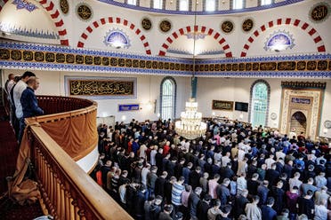 Eid al-Fitr celebration in Rotterdam, the Netherlands June 4, 2019. (AFP)