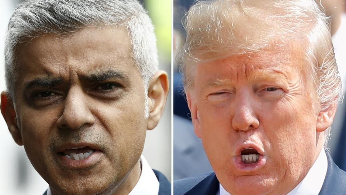 A combo of Sadiq Khan and Donal Trump. (AFP)