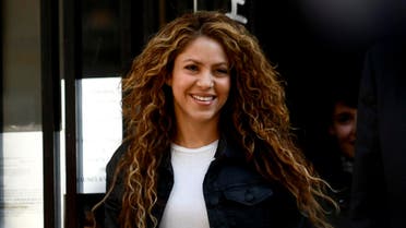 Colombian singer Shakira leaves a court in Madrid on March 27, 2019. (AFP)
