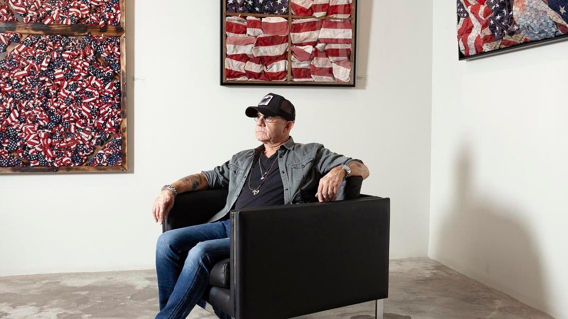 Bernie Taupin poses for a portrait at Galerie Michael in Beverly Hills, Calif., Wednesday, June 5, 2019. (AP)