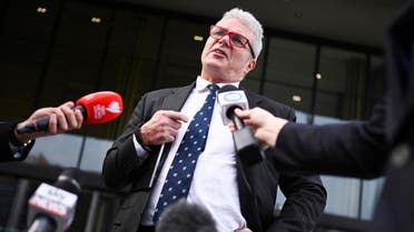 David William McBride speaks to the media after appearing in the Australian Capital Territory Supreme Court in Canberra, Thursday, June 13, 2019. (AP)
