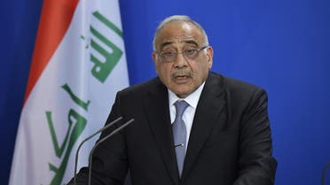 Iraqi Prime Minister Adel Abdel Mahdi. (AFP)