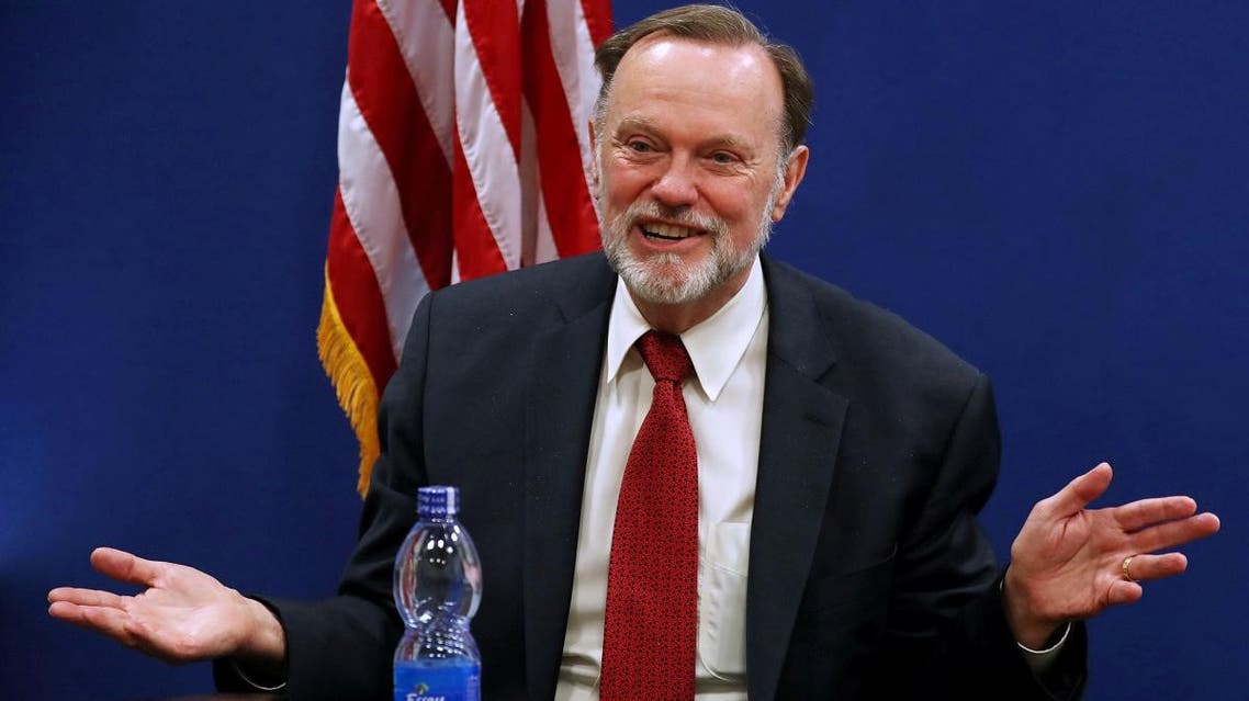 Tibor Nagy, the US Assistant Secretary of State for Africa, speaks during a news conference on Sudan, in the US Embassy in Addis Ababa, Ethiopia, on June 14, 2019. (Reuters)
