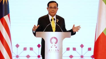 Thai Prime Minister Prayuth Chan-ocha, chairman of 34th ASEAN Summit, speaks at a news conference during the summit at the Athenee Hotel in Bangkok, Thailand, on June 23, 2019. (Reuters)