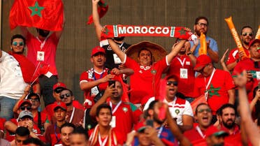 Morocco fans before the match against Ivory Coast at the Al Salam Stadium, Cairo, on June 28, 2019. (Reuters)