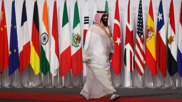 Saudi Crown Prince Mohamed at the G20 summit in Osaka on June 28, 2019. (AFP)