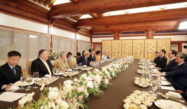 South Korea’s President Moon Jae-in sought to appeal to Donald Trump's personal preferences on June 29, with a US steak dinner and a guest list including a star woman golfer. (AFP)