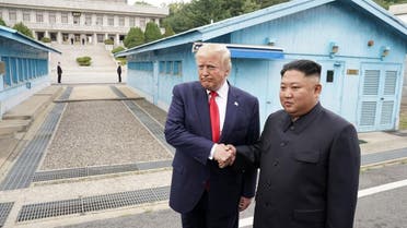 U.S. President Donald Trump meets with North Korean leader Kim Jong Un at the DMZ separating the two Koreas, in Panmunjom. (Reuters)