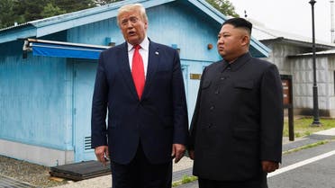 US President Donald Trump meets with North Korean leader Kim Jong Un at the demilitarized zone separating the two Koreas, in Panmunjom, South Korea, on June 30, 2019. (Reuters)
