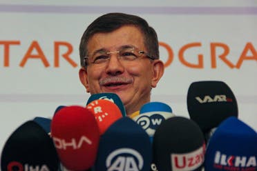 A file photo shows former Turkish prime minister and “Future Party” chairman Ahmet Davutoglu. (AFP)