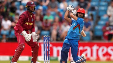 Afghanistan’s Ikram Alikhil in action against the West Indies  in the ICC Cricket World Cup group match at Headingley, Leeds, Britain, on July 4, 2019.  (Reuters)