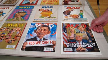 A new exhibit celebrating the artistic legacy of MAD magazine that includes several examples of magazines over the years is displayed. (File photo: AP)