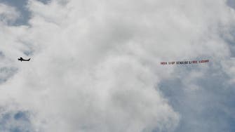 Plane carrying Kashmir message flies over Headingley