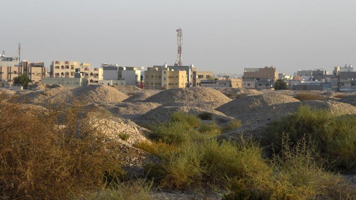 A picture taken on July 2, 2019 shows the Dilmun Burial Mounds, near the village of Aali, south of the Bahraini capital Manama. (AFP)