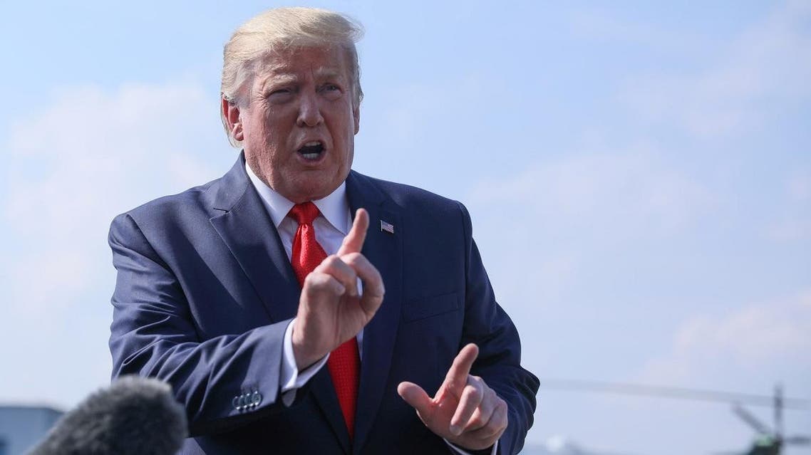US President Donald Trump boards Air Force One to return to Washington from Morristown Municipal Airport in Morristown, New Jersey, US, on July 7, 2019. (Reuters)