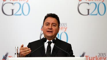 Turkey's Deputy Prime Minister Babacan speaks during a news conference. (Reuters)