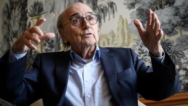 Former FIFA president Sepp Blatter looks on during an interview with AFP on May 28, 2019 in Zurich. Sepp Blatter has blasted his successor as FIFA head Gianni Infantino for thinking he can ride roughshod over decisions already made by the organisation after plans for a 48-team 2022 World Cup were shelved.