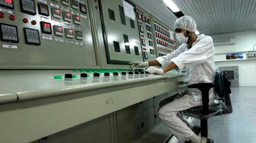 an Iranian technician works at the Uranium Conversion Facility just outside the city of Isfahan, Iran. (File photo: AP)