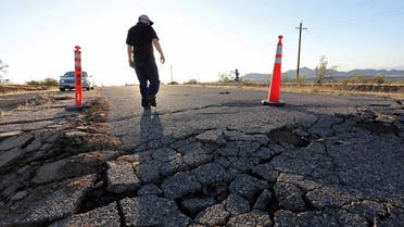 Fissures that opened up under a highway during a powerful earthquake that struck Southern California are seen near the city of Ridgecrest. (File photo: Reuters)