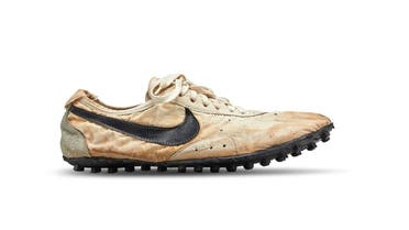 The Nike “Moon Shoe” one of only about 12 pairs of the handmade running shoe designed by Nike co-founder and legendary Oregon University track coach Bill Bowerman. (Reuters)