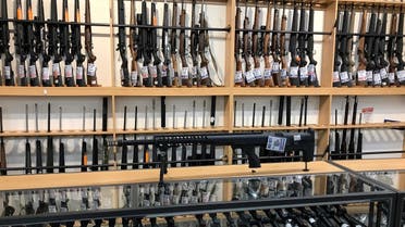 Firearms and accessories are displayed at Gun City gunshop in Christchurch. (Reuters)