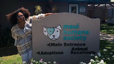 oprah winfrey at the Maui Humane Society (instagram)