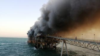 إخماد حريق بمرفأ بحري لتصدير النفط في البصرة