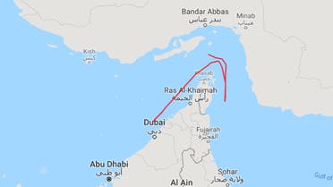 A track of the ship from MarineTraffic.com beginning on July 5 until the day it stopped transmitting positions showed that the vessel was positioned initially near a port off the coast of the UAE.