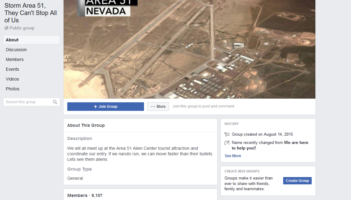 Facebook group: Area 51