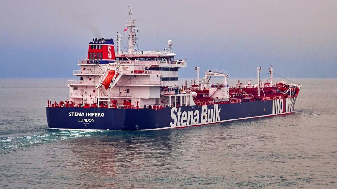  Undated handout photograph shows the Stena Impero, a British-flagged vessel owned by Stena Bulk, at an undisclosed location, obtained by Reuters on July 19, 2019