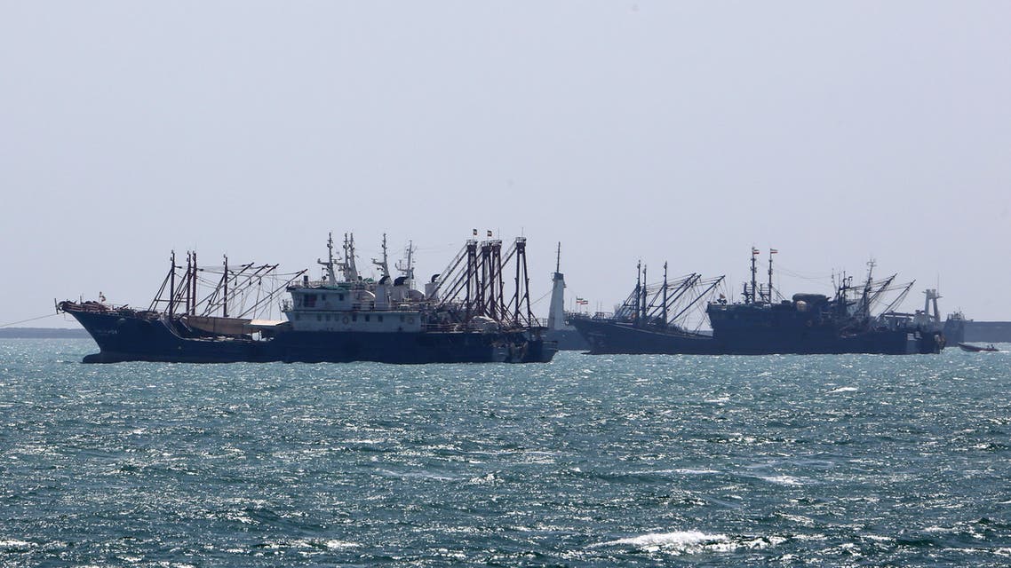 Ships sail in the Gulf off the Iranian port city of Bandar Abbas, which is the main base of the Islamic republic's navy and has a strategic position on the Strait of Hormuz, on April 29, 2019. Eight countries were initially given six-month reprieves after the United States reimposed sanctions on Iran in November, following President Donald Trump's decision to withdraw from a 2015 nuclear accord. Iran's Foreign Minister Mohammad Javad Zarif has said leaving the nuclear Non-Proliferation Treaty is one of the many options Tehran has to retaliate against US sanctions, state media reported.