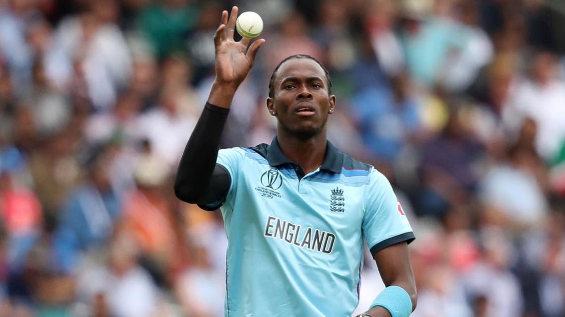 England’s Jofra Archer in action during the ICC Cricket World Cup final against New Zealand at Lord's, London, on July 14, 2019. (Reuters)
